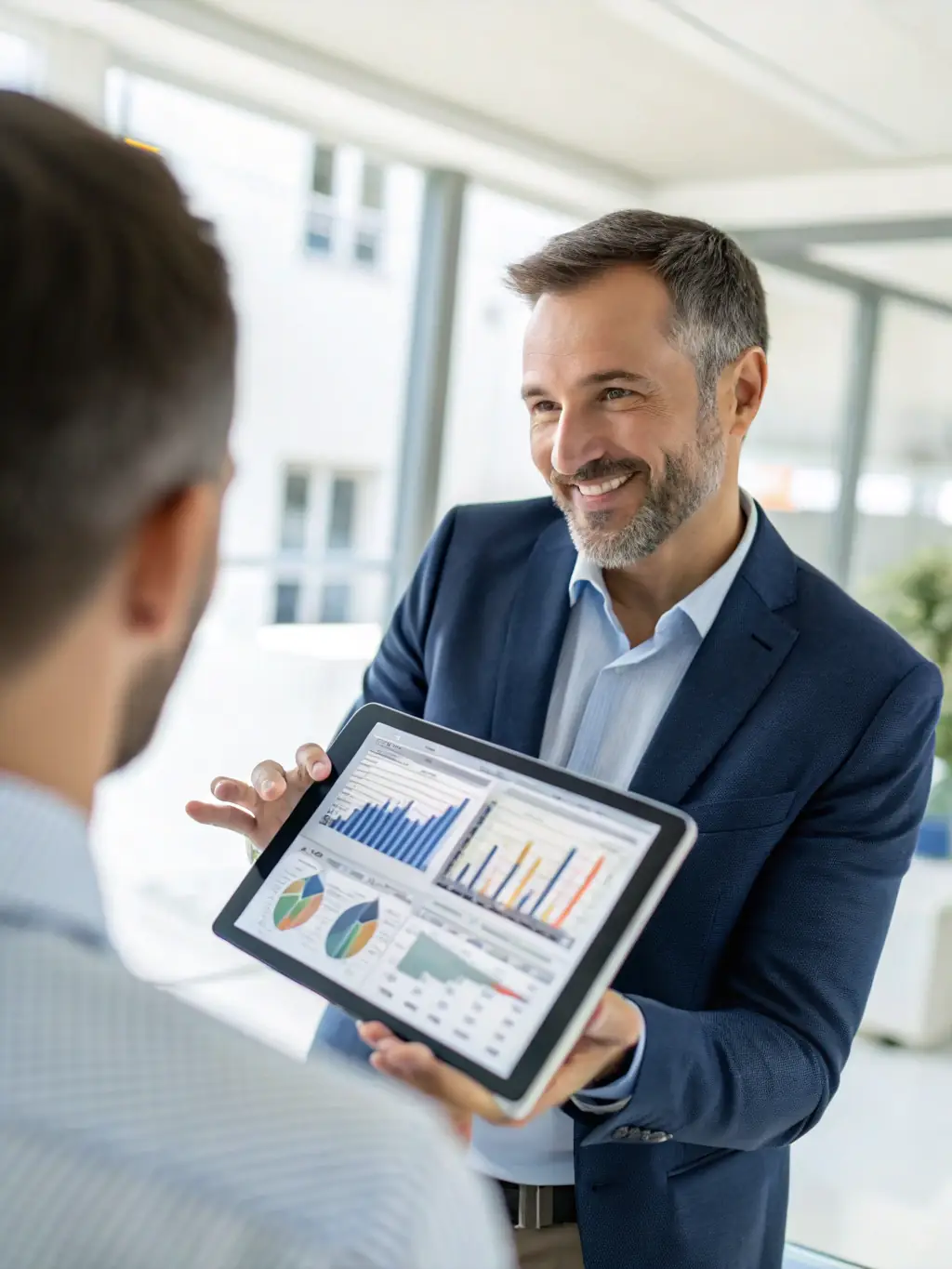 A consultant presenting a digital transformation roadmap to a client, outlining the steps to modernize their IT infrastructure and improve operational efficiency.